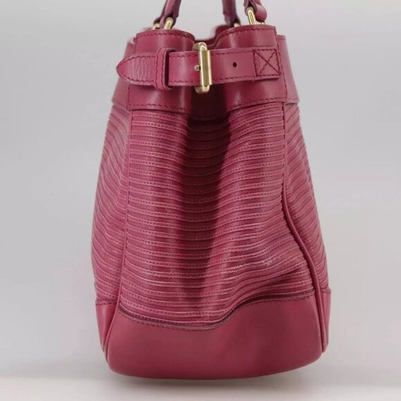 BURBERRY Blue Label Hand Bag Leather Pink Gold - Picture 5 of 15